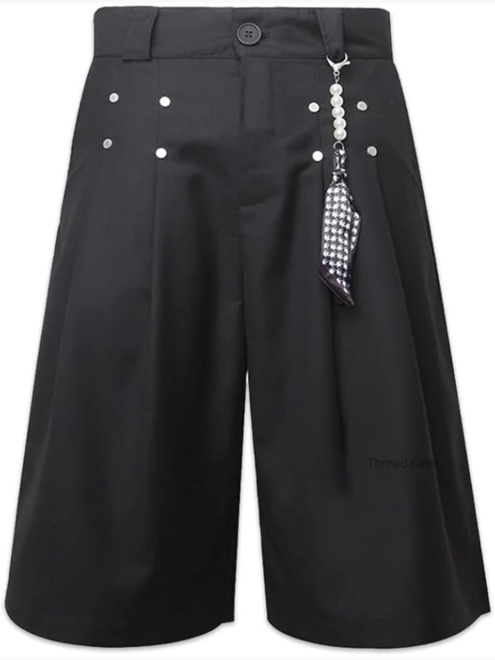 Pleated Design Shorts Retro Baggy Slacks Streetwear Casual Pants